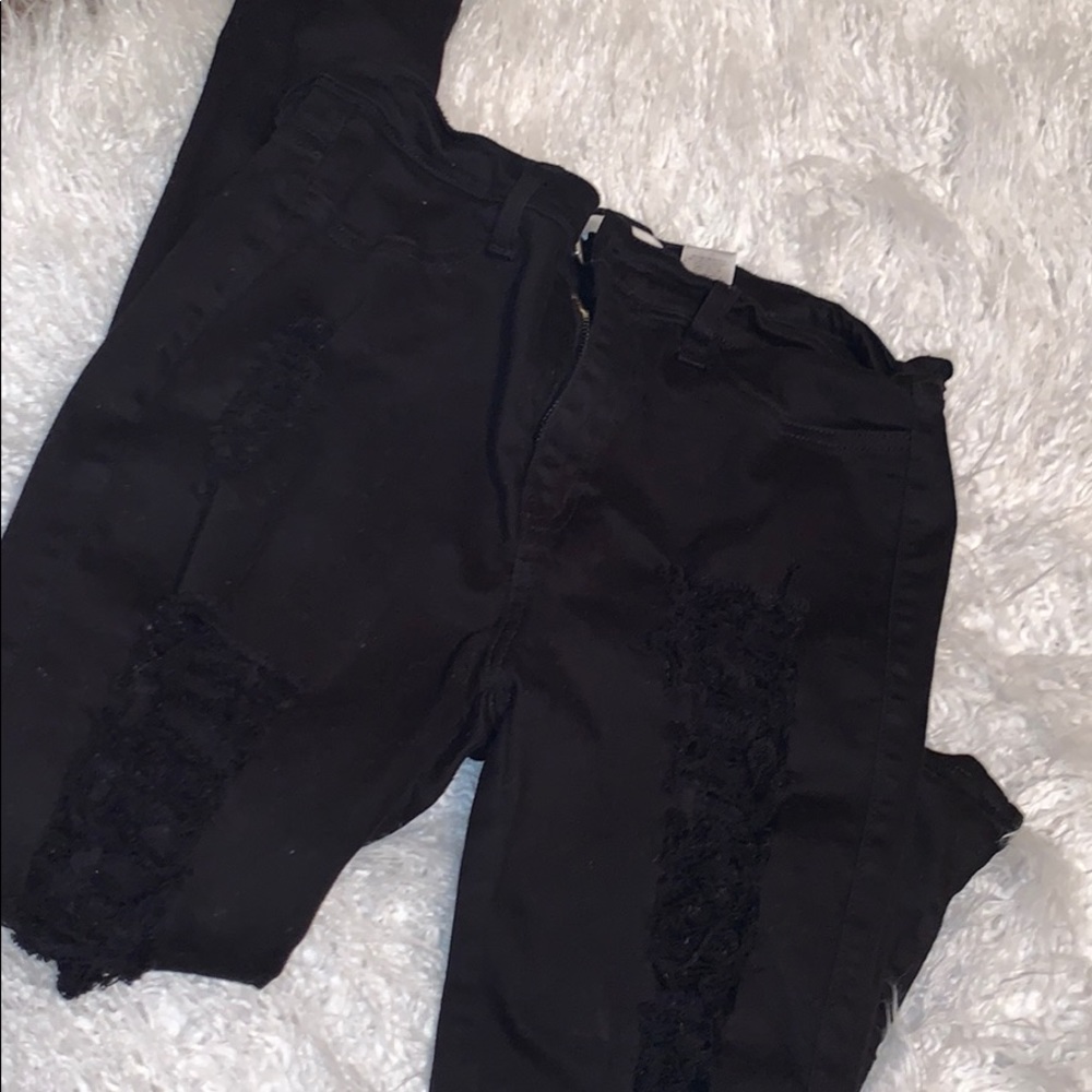 Black woman jeans